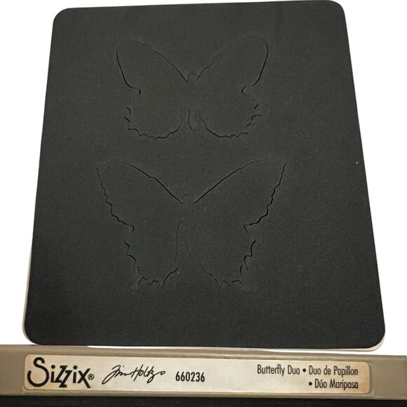 Sizzix Tim Holtz Bigz Die & Texture Fades - Butterfly Duo #660236 Die Only - Picture 1 of 4